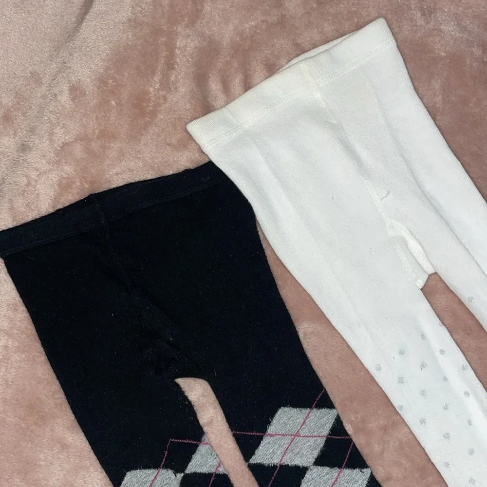 •GARNIMALS•1-NWOT & 1-VGUC BUNDLE OF 2/LITTLE GIRLS SOCK TIGHTS SIZE M/L (7-10)